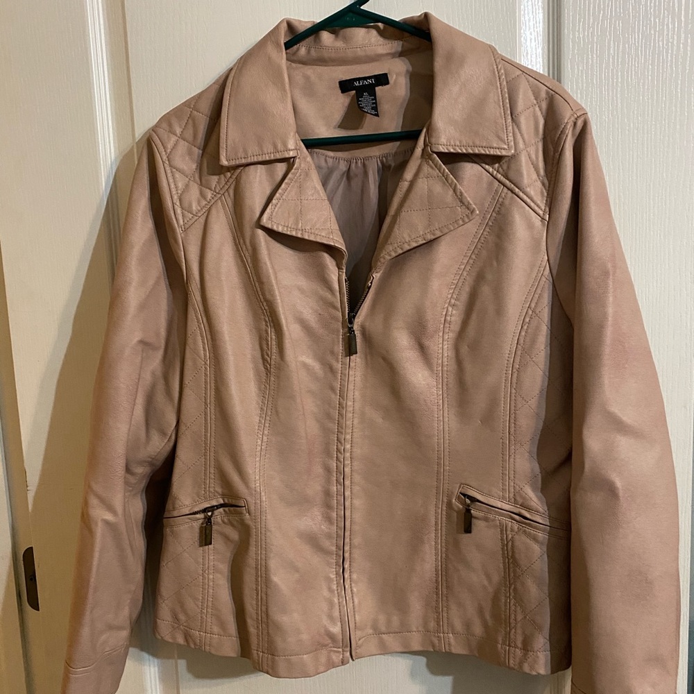 Alfani vegan leather coat - pinkish color